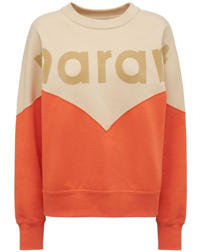 Isabel Marant Houston Logo Cotton Sweatshirt - Orange