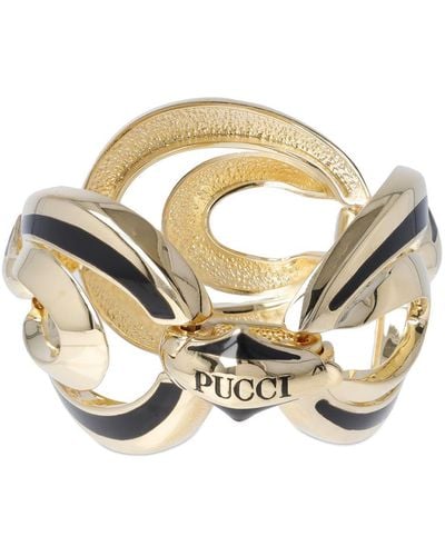 Emilio Pucci Rombi Enameled Chain Bracelet - Metallic
