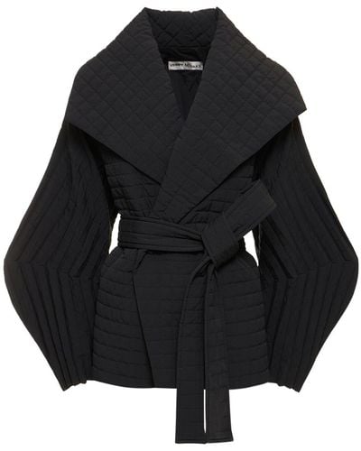Issey Miyake Quilted Belted Short Jacket - Black