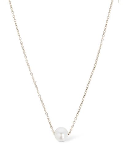 Sophie Bille Brahe Stella Simple 14kt Gold & Pearl Necklace - Metallic