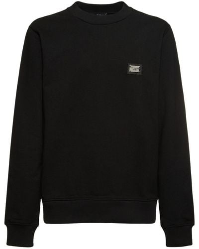 Dolce & Gabbana Sweatshirt Aus Jersey "essential" - Schwarz