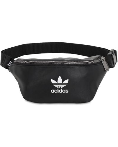 adidas Originals Faux Leather Belt Bag - Black