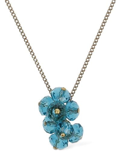 Isabel Marant Polly Glass Long Necklace - Blue