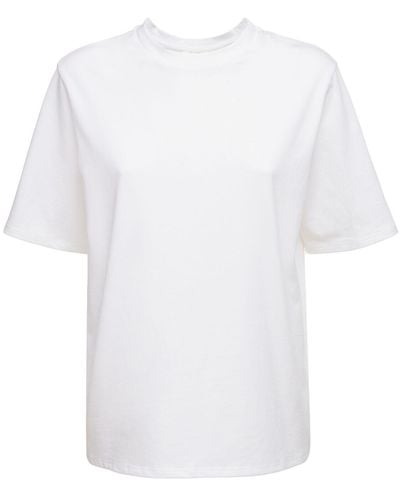 The Row Chiara Boxy Cotton Jersey T-Shirt - White
