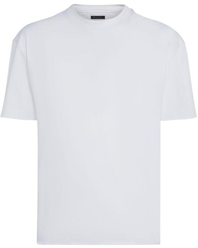 Loro Piana T-shirt à col ras-du-cou en jersey de coton - Blanc