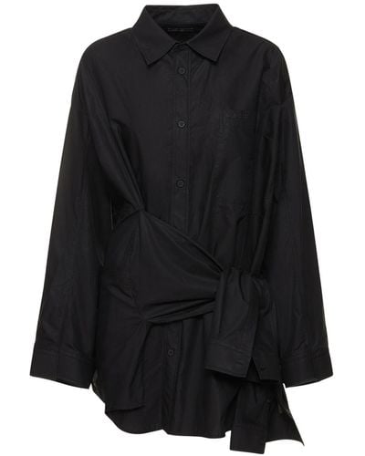 Balenciaga Cotton Poplin Dress - Black