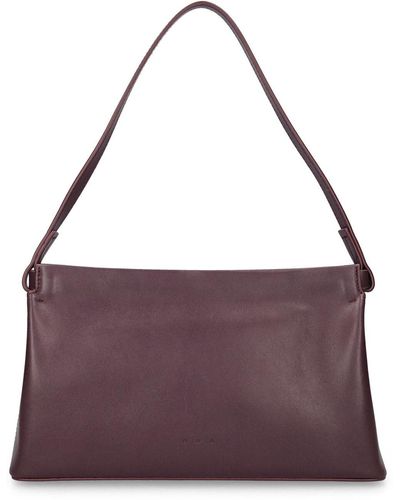 Aesther Ekme Sway Leather Shoulder Bag - Purple