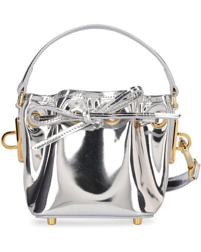 Alexandre Vauthier Mini Bbag Mirror Bucket Bag - Metallic