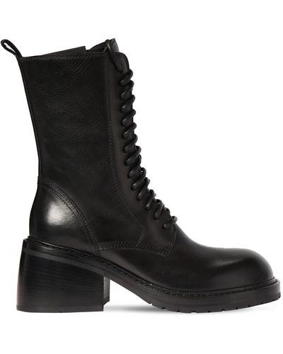 Ann Demeulemeester 70mm Heike Leather Lace-up Boots - Black