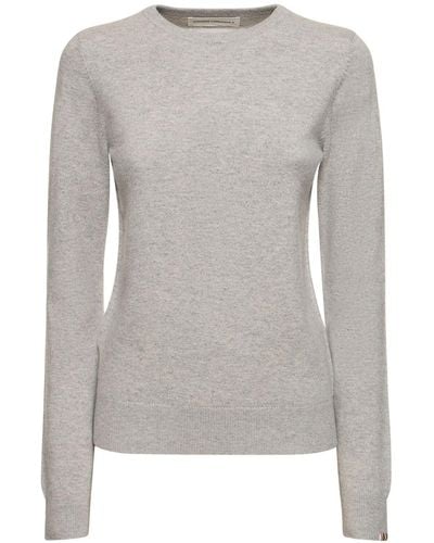 Extreme Cashmere Cashmere Blend Knit Crewneck Sweater - Gray