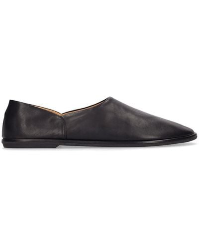 The Row Canal Nappa Leather Slip-on Loafers - Gray