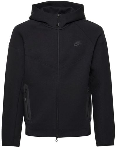 Nike Sweat zippé en tech fleece à capuche windrunner - Bleu