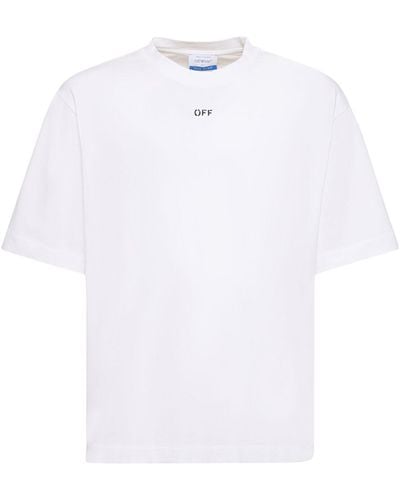 Off-White c/o Virgil Abloh T-shirt Aus Baumwolle "off Stamp" - Weiß