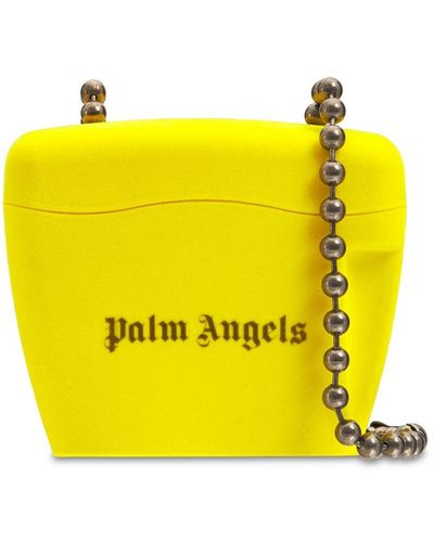 Palm Angels Flock Mini Padlock Shoulder Bag - Yellow