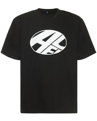 Adererror Logo Print Cotton T-shirt - Black