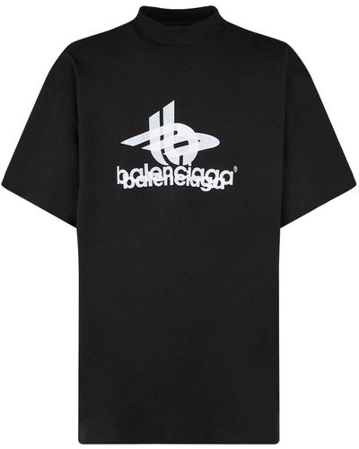 Balenciaga Layered Raffia T Shirt. - Black