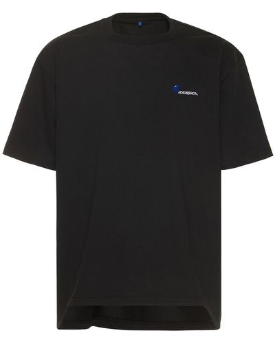 Adererror Logo Embroidered Cotton Blend T-shirt - Black