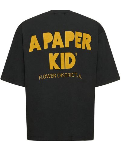 A PAPER KID Camiseta de algodón - Negro