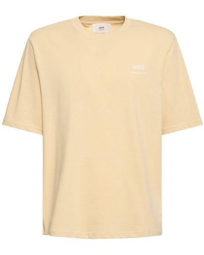 Ami Paris Camiseta de algodón con logo - Neutro