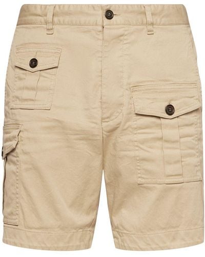 DSquared² Sexy Cargo Cotton Drill Shorts - Natural