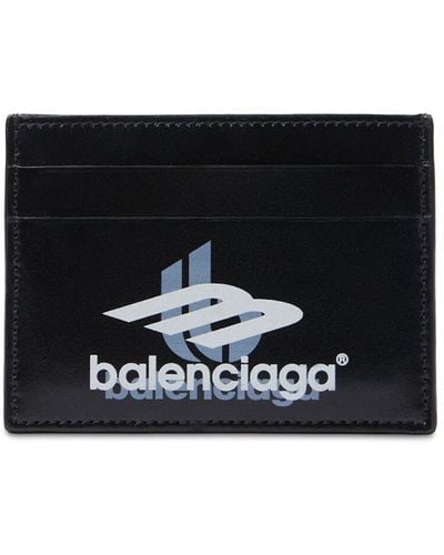 Balenciaga Porta carte di credito in pelle - Nero