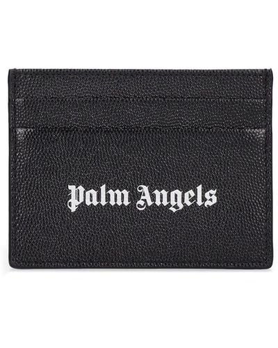 Palm Angels レザーカードホルダー - ブラック