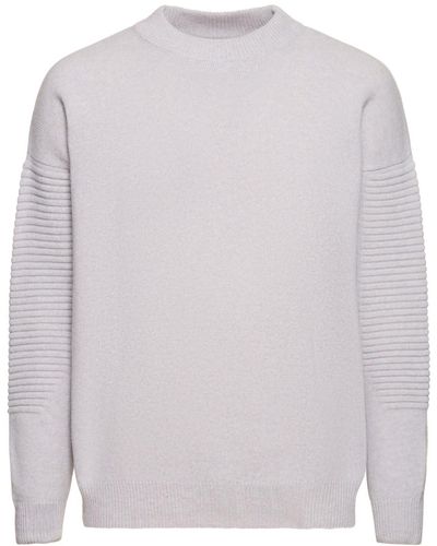 Ferrari Cashmere & Wool Knit Sweater - White