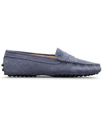 Tod's 5Mm Gommini Suede Loafers - Blue