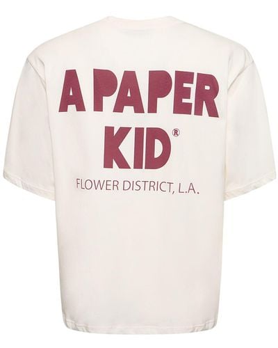A PAPER KID T-shirt e - Blanc