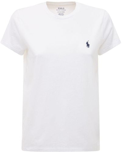 Polo Ralph Lauren Camiseta blanca con cuello redondo y logo - Blanco