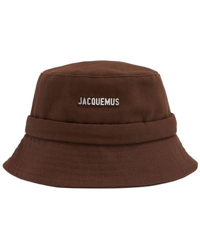 Jacquemus Le Bob Gadjo Cotton Logo Bucket Hat - Brown