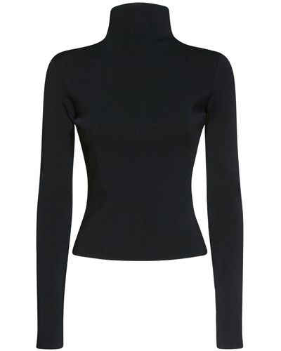 Versace ビスコースブレンドタートルネックセーター - ブラック