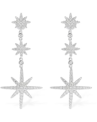 Apm Monaco Triple Meteorites Crystal Drop Earrings - White