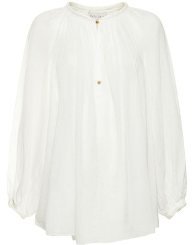 Forte Forte Cotton Silk Voile Bohemian Shirt - Weiß