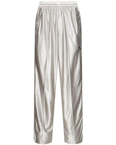 PUMA Pantalones deportivos metalizados - Blanco