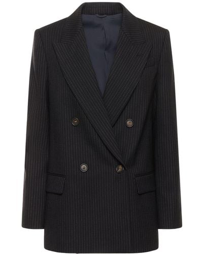Brunello Cucinelli Sparkle ウールジャケット - ブラック