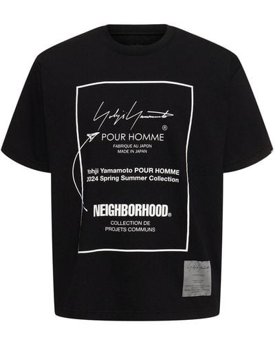 Yohji Yamamoto T-shirt Aus Bio-baumwolle "neighborhood X X Yohji" - Schwarz
