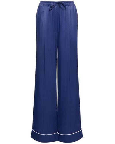 Sleeper Pantaloni oversize pastelle in viscosa - Blu