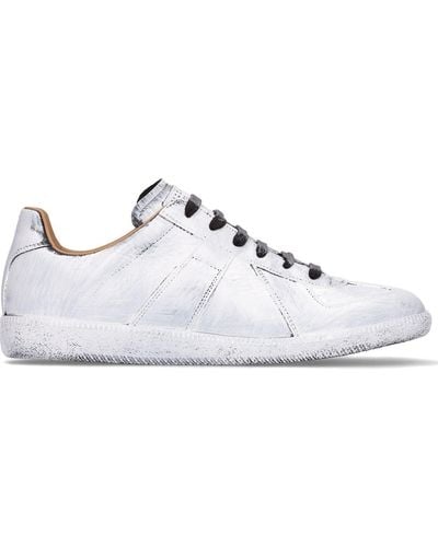 Maison Margiela Replica Bianchetto Leather Low Sneakers - White