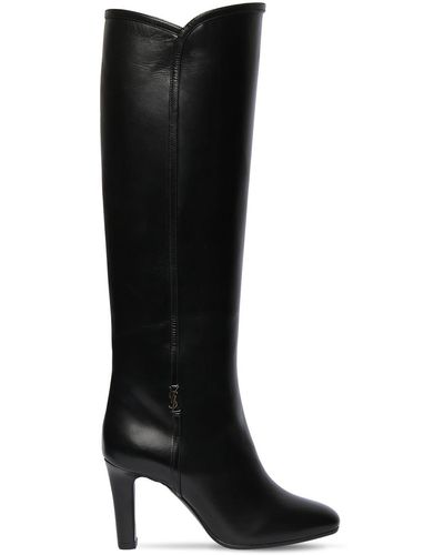 Saint Laurent Botas altas Jane 90 de piel - Negro