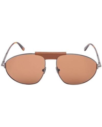 Tom Ford Ken Oversize Metal Sunglasses - Pink