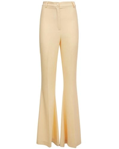 Hebe Studio Bianca Cady Flared Trousers - Yellow