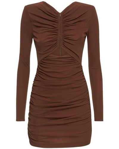Roland Mouret Mini Dress With Cut Out - Brown
