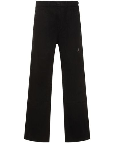 Roa Pantaloni in tela di cotone pesante - Nero