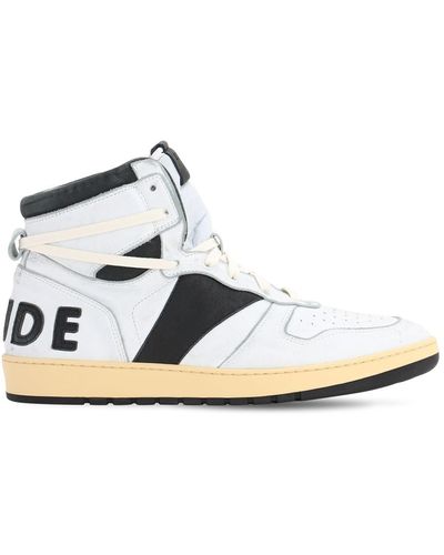 Rhude Sneakers "Rhecess" In Pelle - Bianco