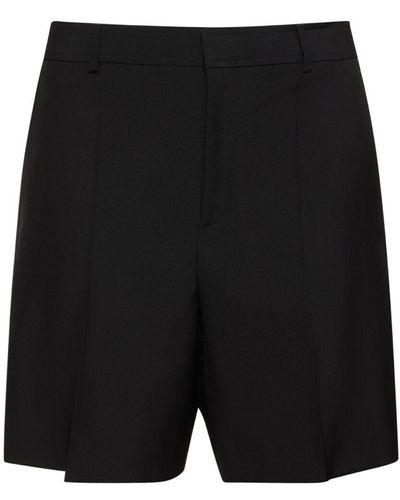 Valentino Tailored Wool Shorts - Black