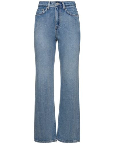 DUNST Loose Wide Cotton Denim Jeans - Blue