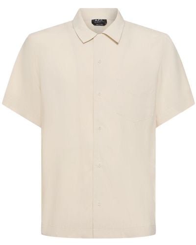 A.P.C. Ecovero Viscose Bowling Shirt - White