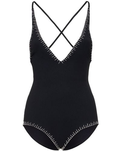 Marysia Swim Sole One Piece Swimsuit W/ Stitching - Black