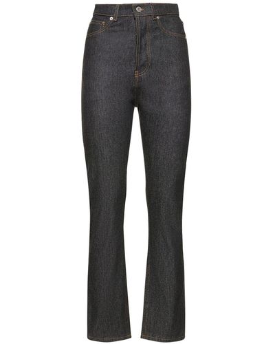 Alexandre Vauthier Cotton Denim Straight Jeans - Grey